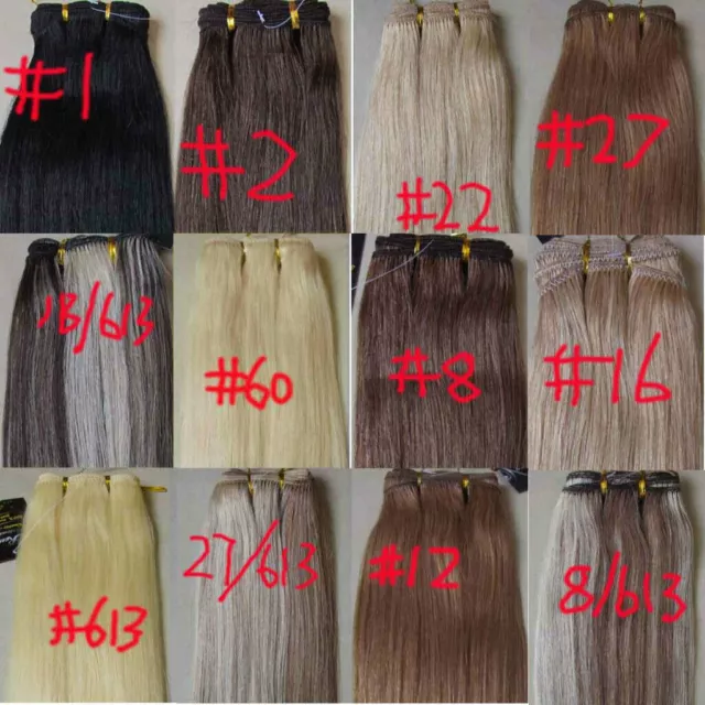 AAAAA 15"-36" Remy extensions de trame de cheveux humains droites 100 g de largeur 59" plus de couleur