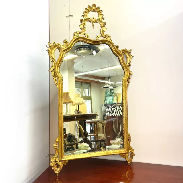 Antico specchio con cornice in legno stile Luigi XVI oro specchiera per Ingresso