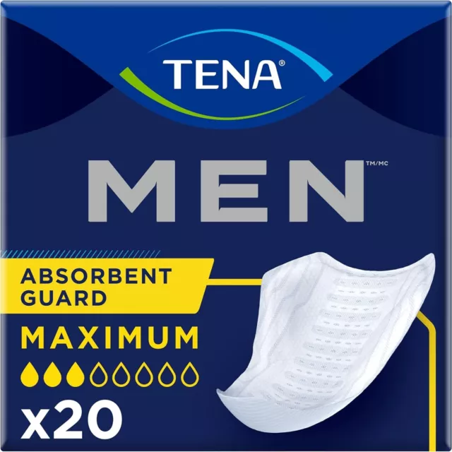 TENA INCONTINENCE GUARDS for Men, moderate Absorbency, 20 Count $13.46 ...