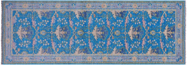 Runner William Morris Handmade Rug 4' 0" X 12' 0" - Q20272