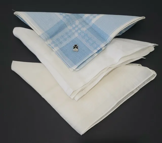 Vintage Lot 3 Ladies Handkerchiefs Mixed Plaid Patterns 15.5/15.5 /16 in. Square