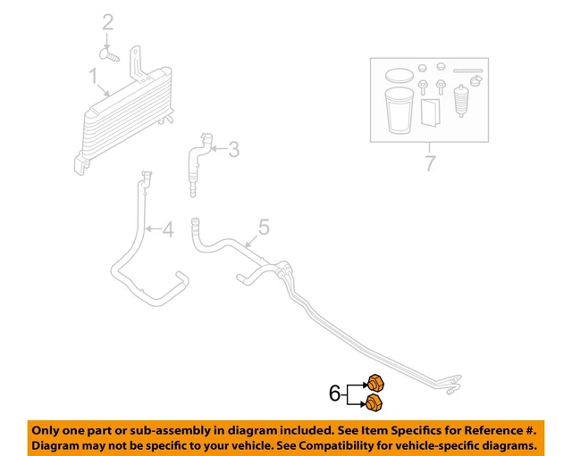 FORD OEM TRANSMISSION Oil CoolerTube Assembly Connector 7L3Z7D273A EUR