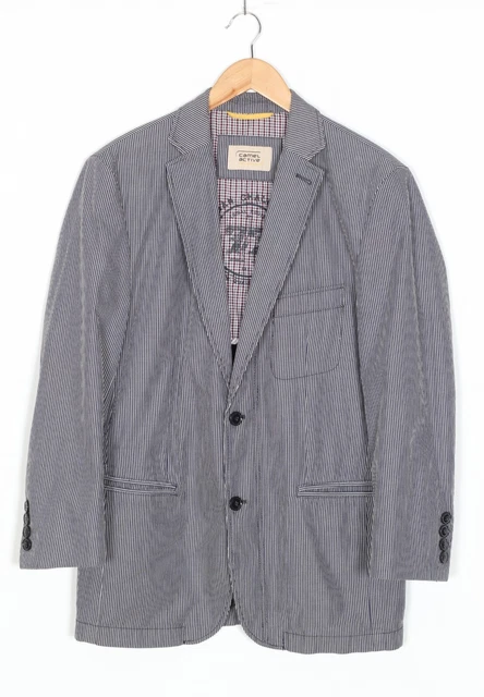 Veste Blazer UNIQLO Bleu Rayée - Taille M - Occasion En Très Bon état