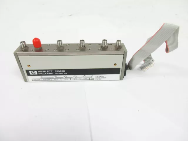 HP 33365K DC - 26.5 GHz 3.5mm SINGLE POLE 5 THROW RF COAXIAL SWITCH SP5T AGILENT