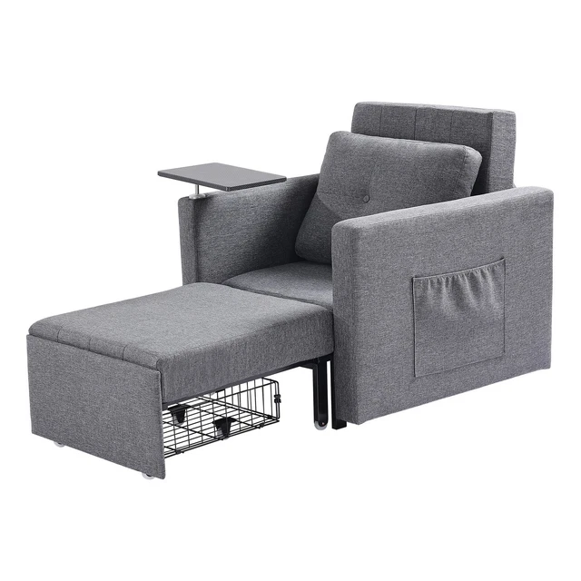 Canapé convertible NORSMINDE gris clair