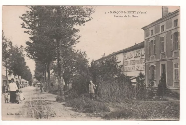 CPA 55 - NANÇOIS-le-PETIT : AVENUE DE LA GARE (MEUSE) ÉCRITE