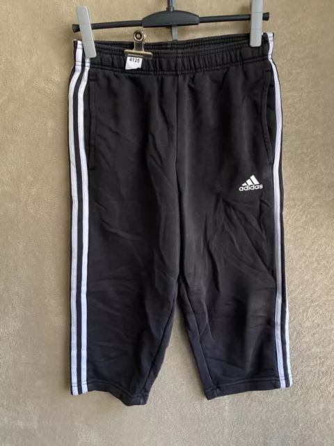 adidas Drawstring Cropped Track Pants Size 95 Asia M Mens Black Logo Sports