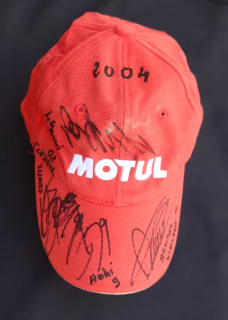 Casquette signée Aoki Valentino Rossi Baros Le Mans 2004 Moto SIGNED HAT CAP