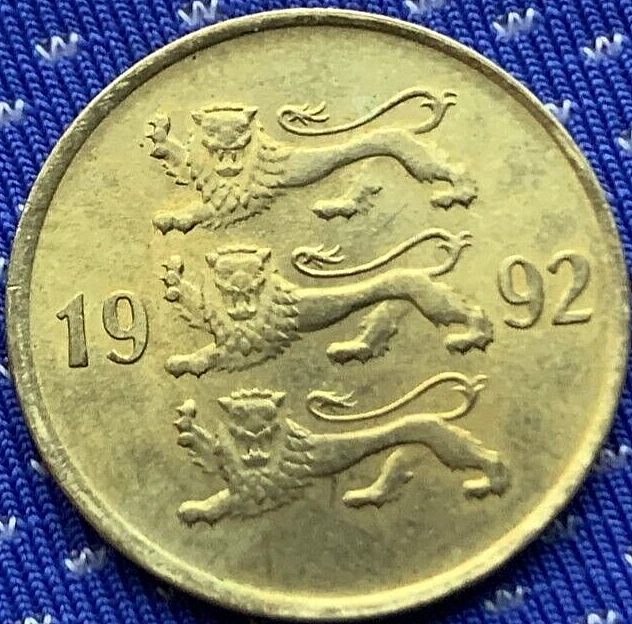 1992 Estonia 20 Senti Coin BU UNC  RARE CONDITION   #BX167