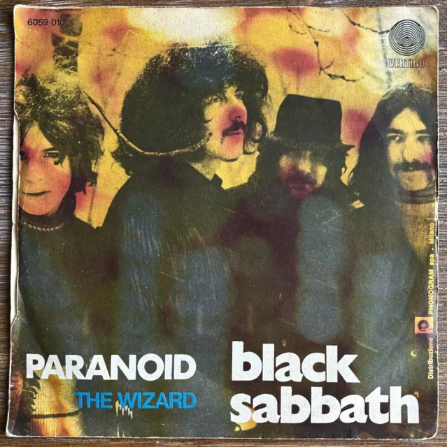 Black Sabbath - Paranoid / The Wizard - 45 Rpm Italy 1970 - Ex/Ex 2