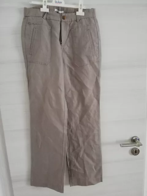 Esprit Leinenhose Hose Sommer Gr. 34 Damen mädchen taupe grau wie neu