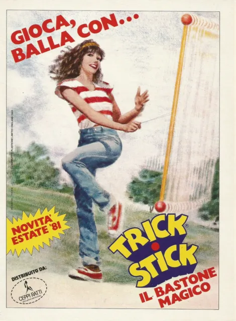 U0469 Balla con Trick Stick il bastone magico, Pubblicità vintage 1981, 20 x 28