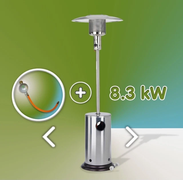 Heizstrahler Eco Plus 8,3 kW Activa Edelstahl Terrasenheizstrahler