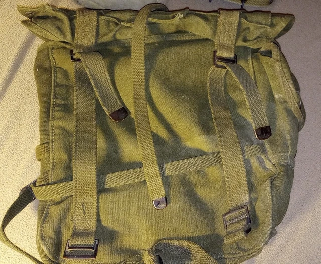 WW2 US ARMY Military M1945 Field Pack Backpack Combat Dated 1945 Gear