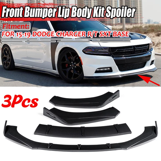 CARBON FIBER FRONT Bumper Lip Body Kit Spoiler Splitter For Dodge