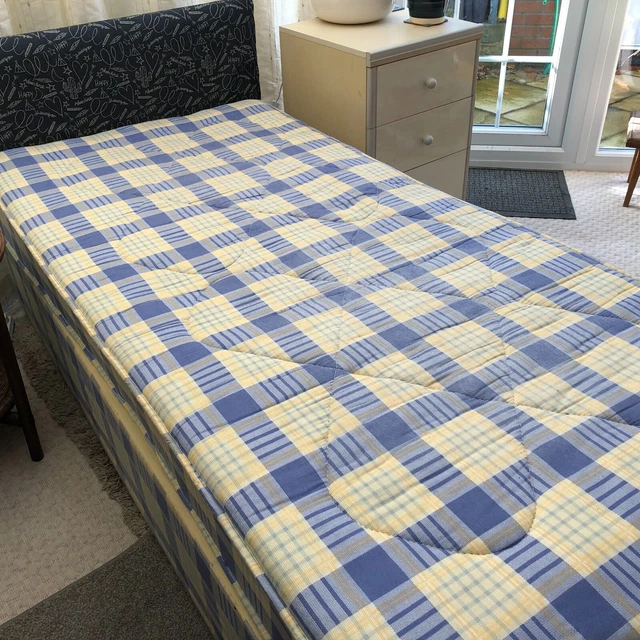 THREE FOOT SINGLE bed with mattress and headboard. Excellent condition