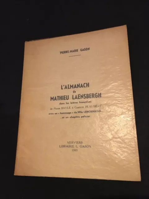 Gason Pierre-Marie - L'almanach de Mathieu Laensbergh - 1965 - 1/60 - R2