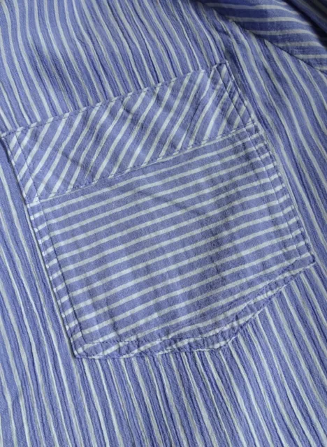 Ladies NEXT Blue Stripe Oversize Shirt / Blouse Long Sleeve Size 20 - used 3
