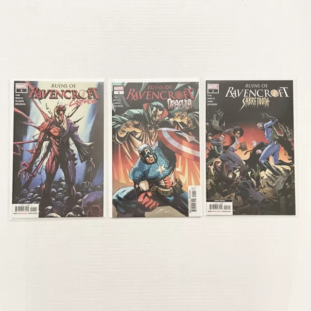 Ravencroft Ruins of Ravencroft #1-5 series plus Dracula Carnage Sabretooth Comic 2