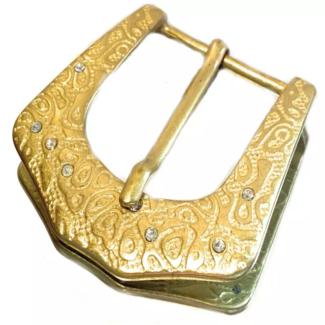 Fibbia di ricambio per cintura da donna oro di 4 cm altezza rettangolare metallo