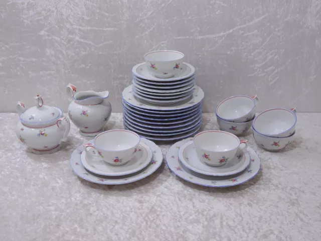 29 tlg. Konvolut Kaffeeservice DDR Design Kahla Porzellan Vintage Streublume