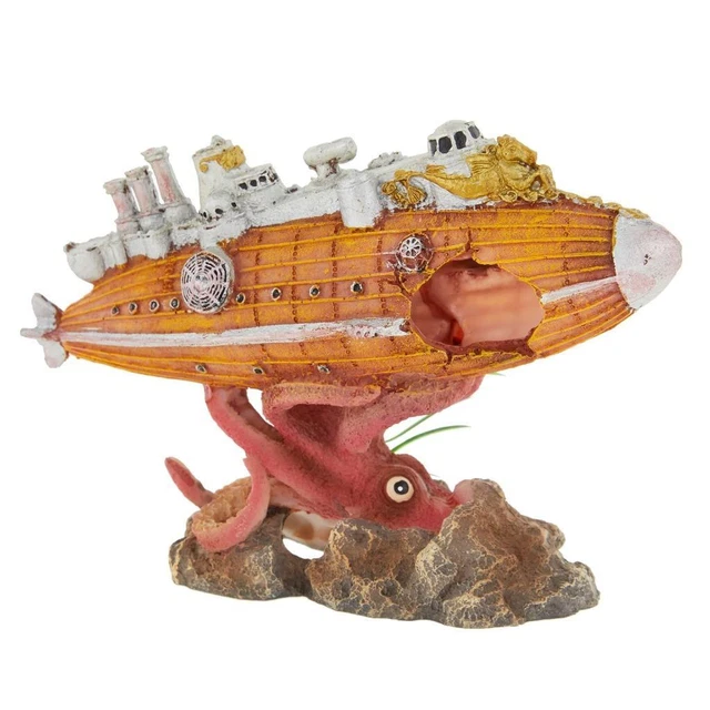TOP FIN AQUATIC Decor Underwater Invention Fish Tank Ornament Submarine