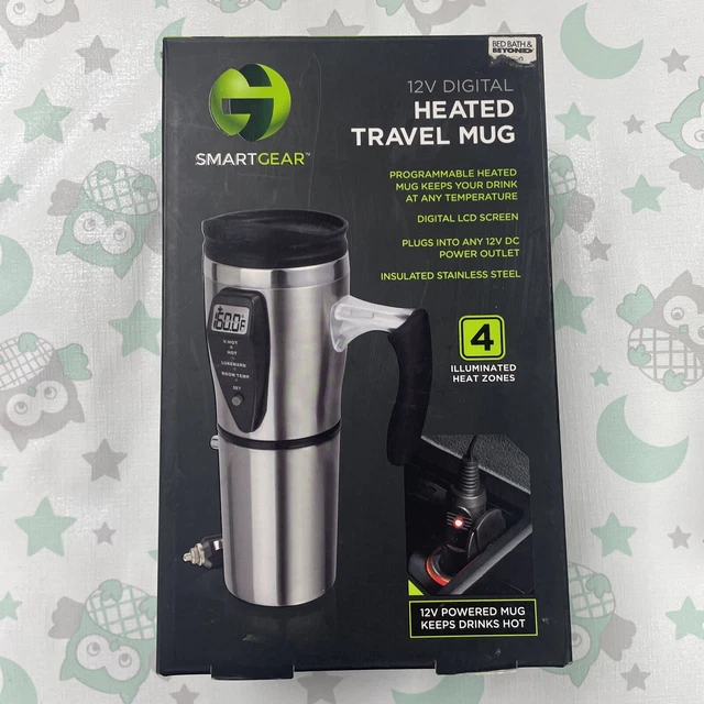Smartgear 12V Digital Programmable Heated Travel Mug New Open Box