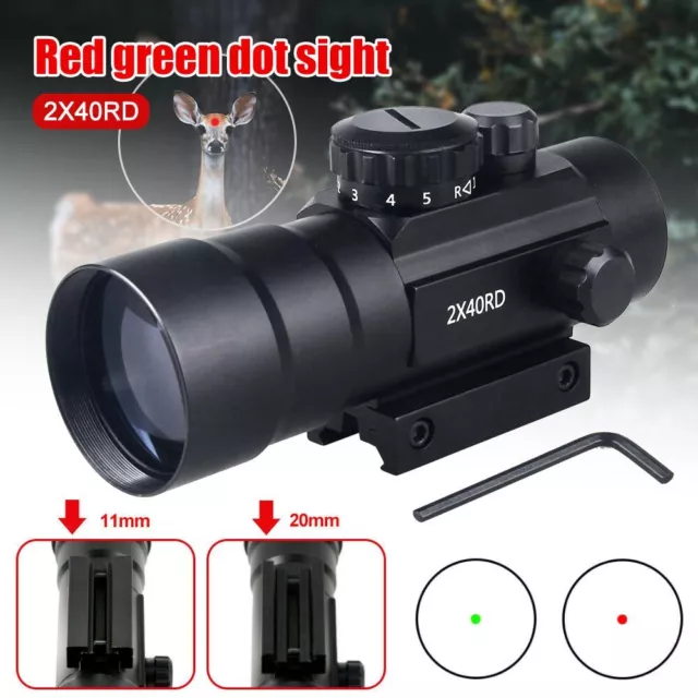 Red Green Dot Reflex Optic Sight Scope Airsoft Picatinny Rail rifle Pistol Mount