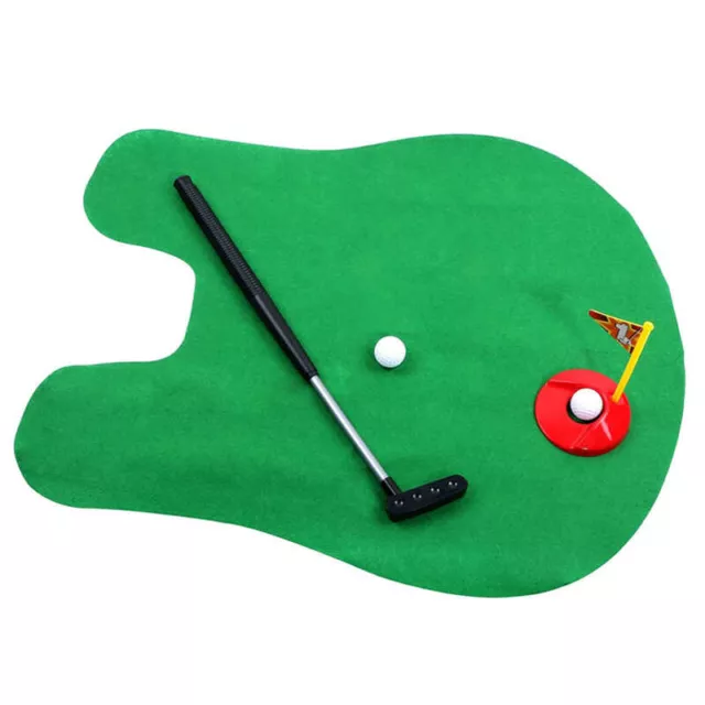 Toilet Bathroom Mini Golf Mat Potty Putter Kid Game Novelty Funny Gift Toy AU 3