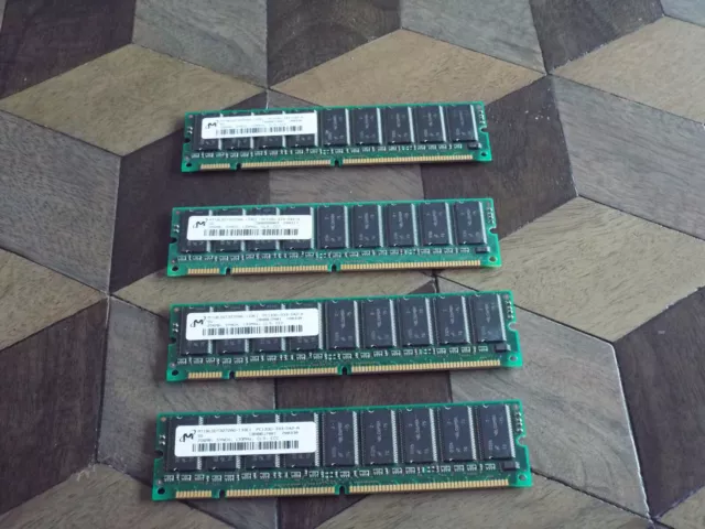 Crucial Micron 1GB ECC Server RAM (256MB x 4) PC133Mhz SDRAM CL3, 3.3V Memory