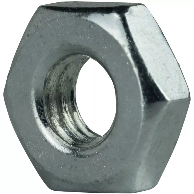 #2-56 Hex Machine Screw Nuts Grade 2 Electro Zinc Plated Steel Qty 100