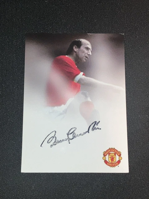 Sir Bobby Charlton Official Hand Signed Manchester United Autograph Card #9 ⚽️