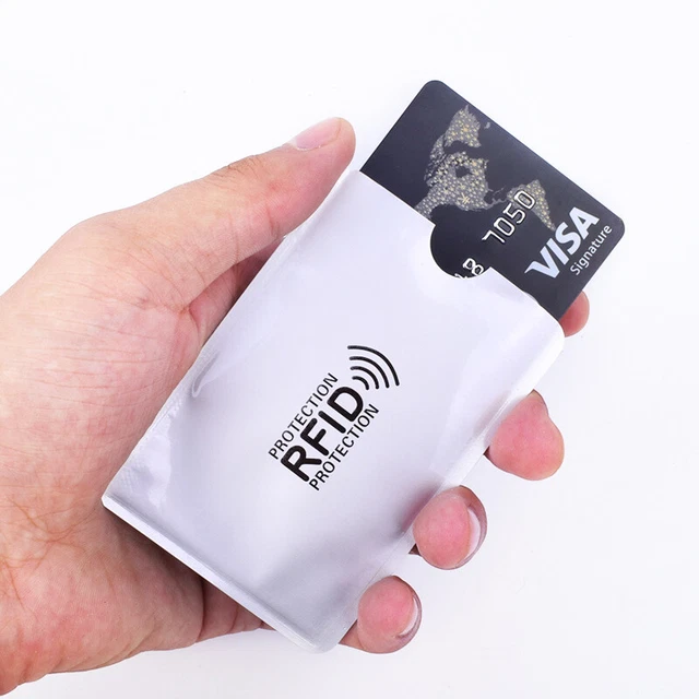 10 x RFID Blocking Card Sleeves - Secure Credit/Debit Card Holder ID Anti Theft.