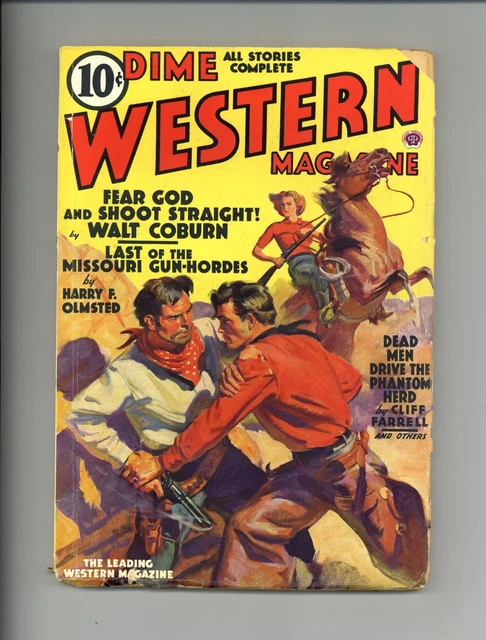 Dime Western Magazine Pulp Aug 1938 Vol. 21 #4 VG