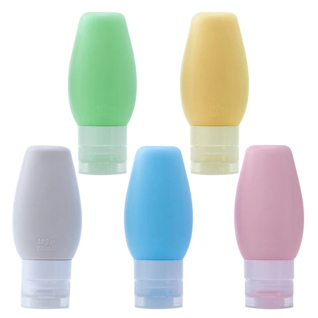 5 pz bottiglie da viaggio tubi flacone a spremitura con chiusura pieghevole