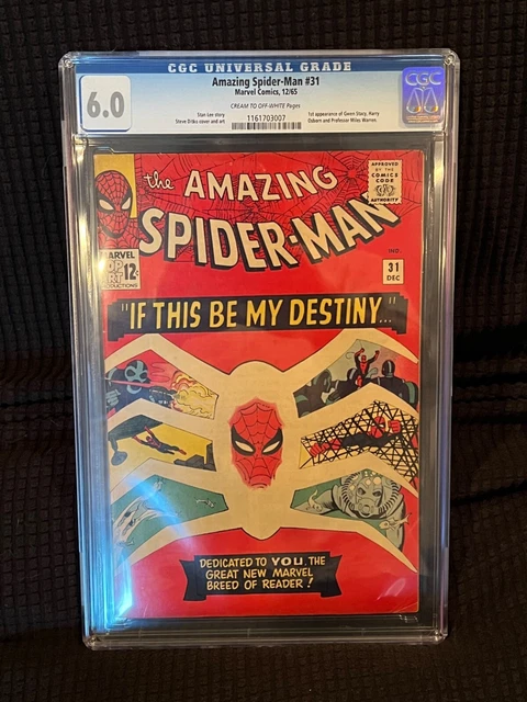 Amazing Spider-Man # 31 CGC 6.0 1st App Gwen Stacy & Harry Osbourne Marvel 1965