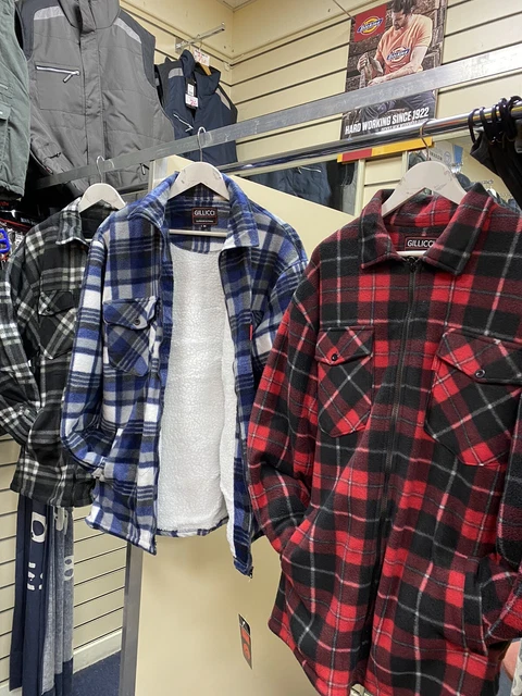 Jbc Quality* Warm Padded Thick Fleece Lined Collar Lumber*Jack Winter Shirt Coat