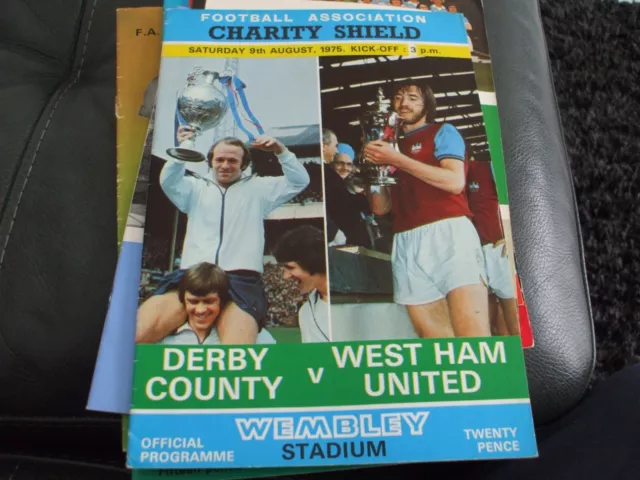 Derby County v West Ham United FA Charity Shield 9 August 1975