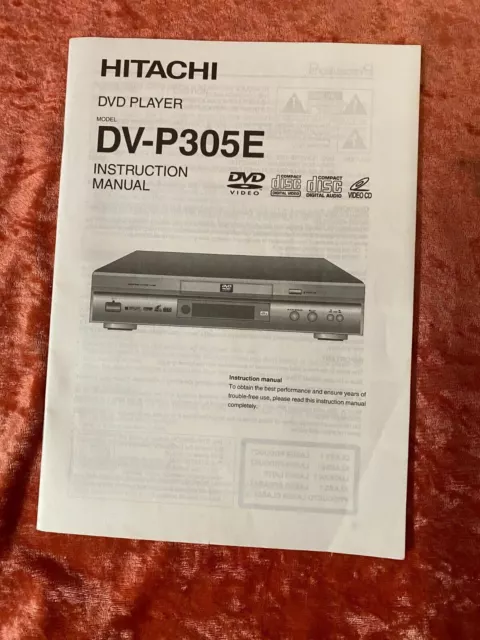 Hitachi DV-P305E manuale di istruzioni lettore DVD RE146