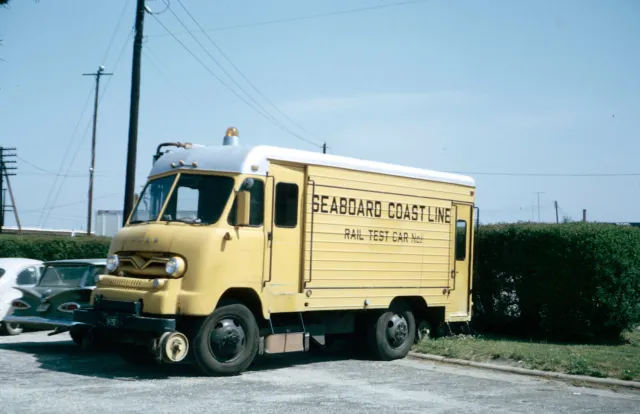 Rare 1972 Original Kodachrome Slide X-Acl Seaboard Coast Mow Truck #1 Raleigh Nc
