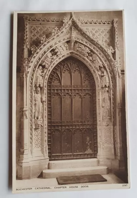 Unposted Photochrom Co Postcard - Rochester Cathedral, Chapter House Door (b)