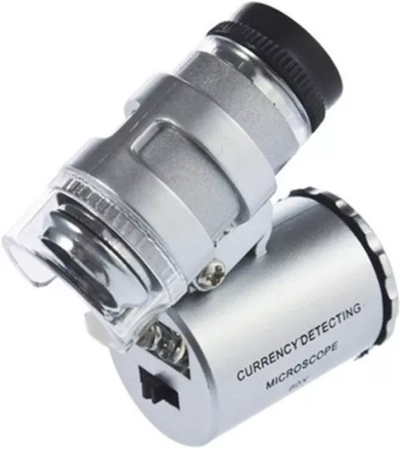 TRIXES Mini 60X Jewellery Loupe Lighted Magnifier Microscope
