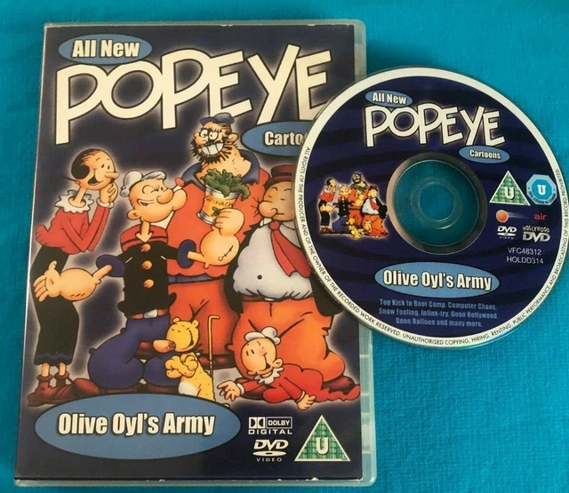 All New Popeye Cartoons DVD - Olive's Oyl's Army. FREE P+P.