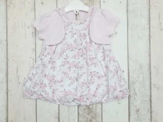 Pretty Baby Girl Floral Patterned Short Sleeve Dress - George (0 - 3 months)