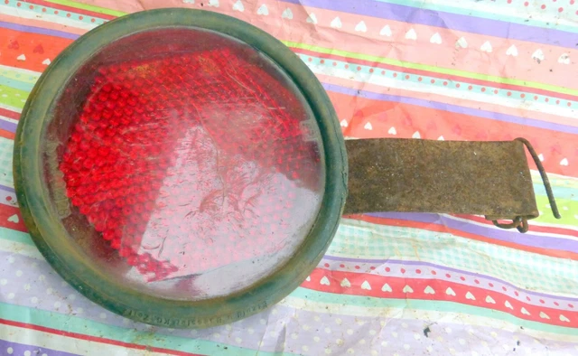 alter Rückstrahler Reflektor Katzenauge 🌺 groß RUND Etzold Baessler KG Zeitz