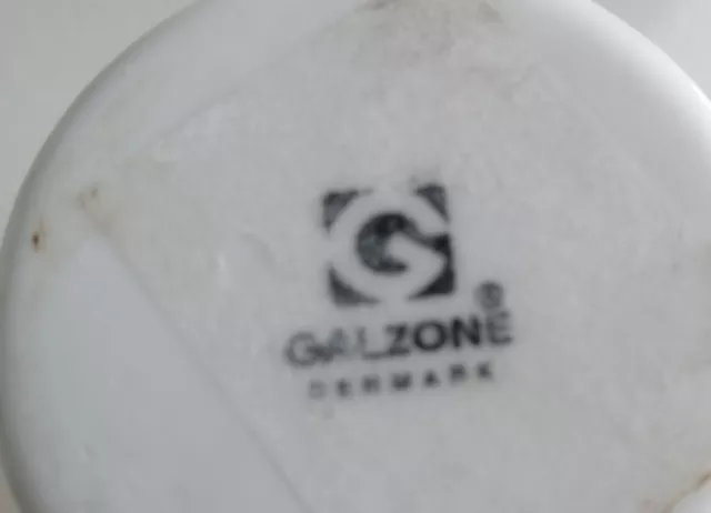 Gobelets, tasses, froissés blancs céramique Galzone Denmark, 6 pièces 3
