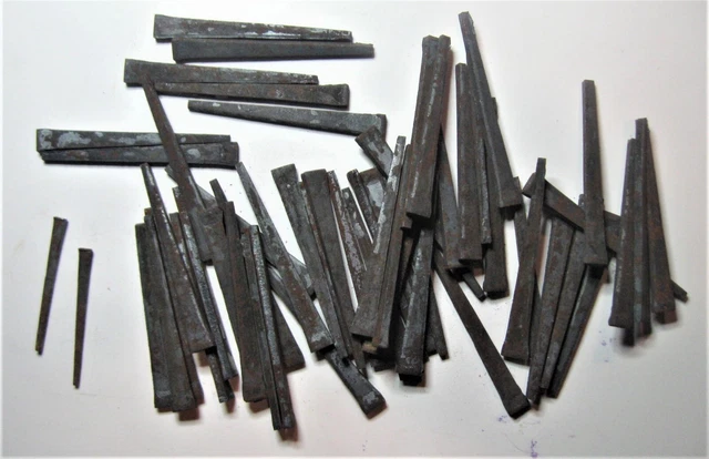 54 Vintage Original Unused Square Cut Nails,  52, 2-3/4" Long & 2, 1-3/4" Long
