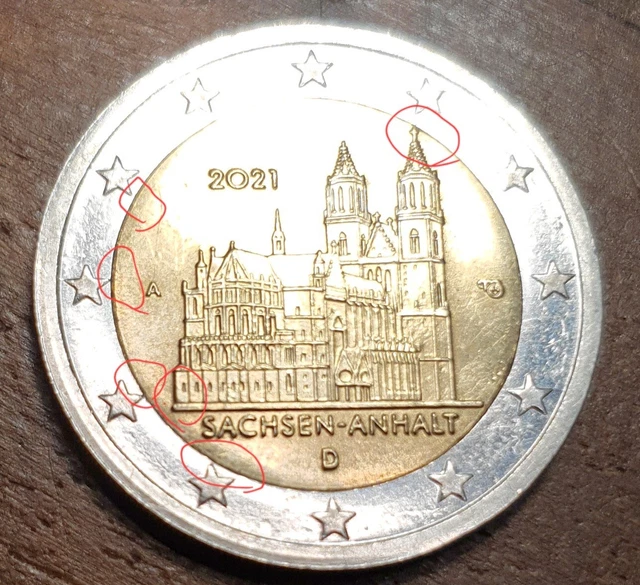 2 EURO MÜNZE SachsenAnhalt 2021 D mit Fehlprägung Deutschland Sammler EUR 250,00 PicClick DE