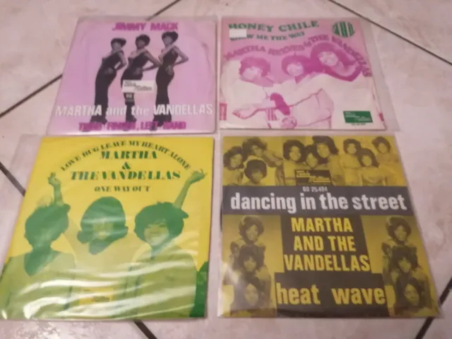 Martha and the Vandellas ,lot  de 4 vinyles 45 tours .