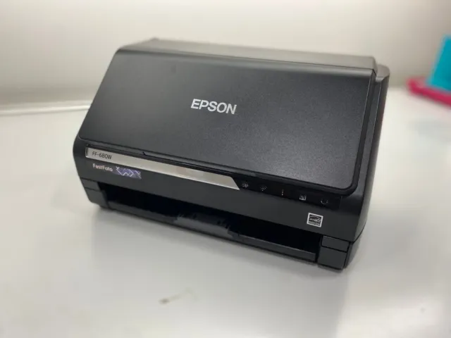 Escáner - Epson FastFoto FF-680W, 600 x 600 ppp, 45 ppm, WiFi, Doble cara